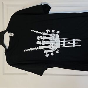 Skeleton Hand Playing Guitar Tee Shirt